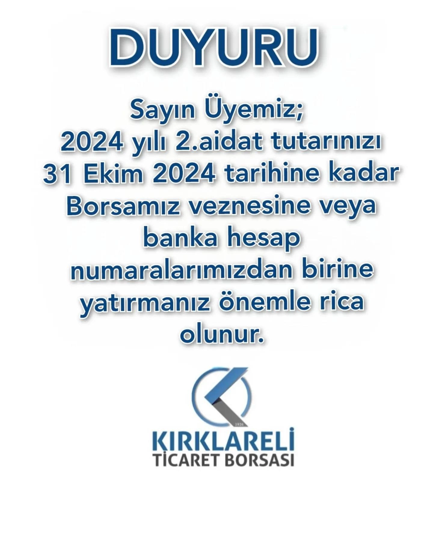 2024 yılı 2.aidat tutarı