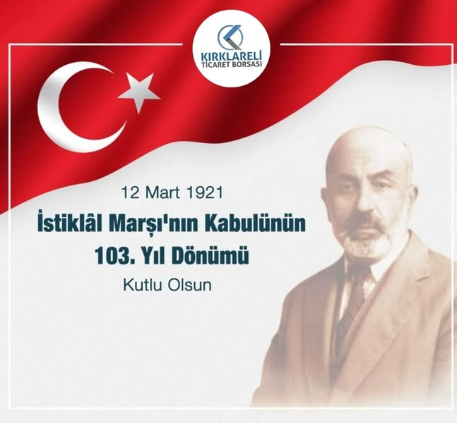 12 Mart İstiklal Marşı'mızın Kabulü kutlu olsun.