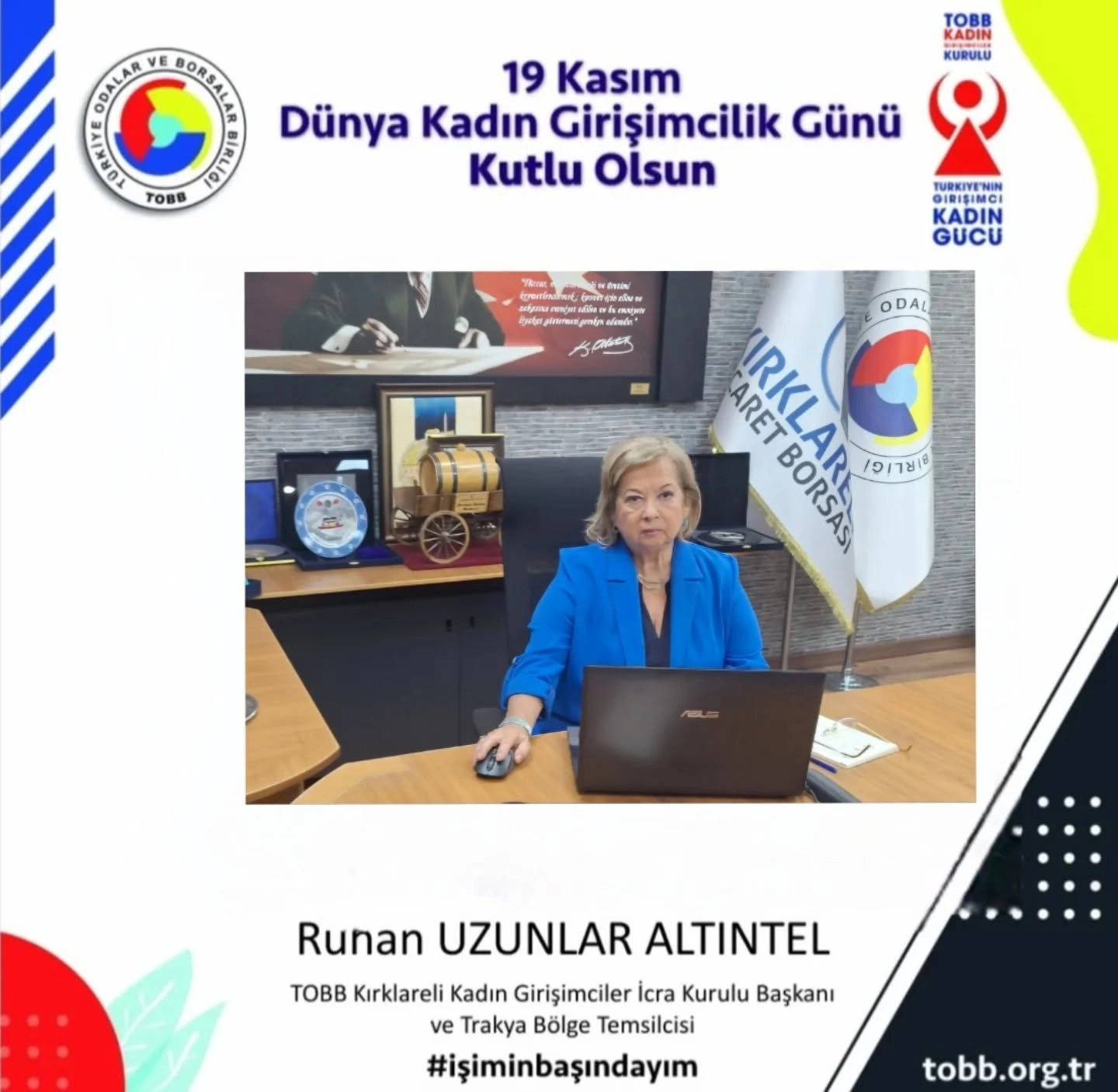 Üreten ve İlham Veren Tüm Kadınların Girişimci Kadınlar Günü Kutlu Olsun..