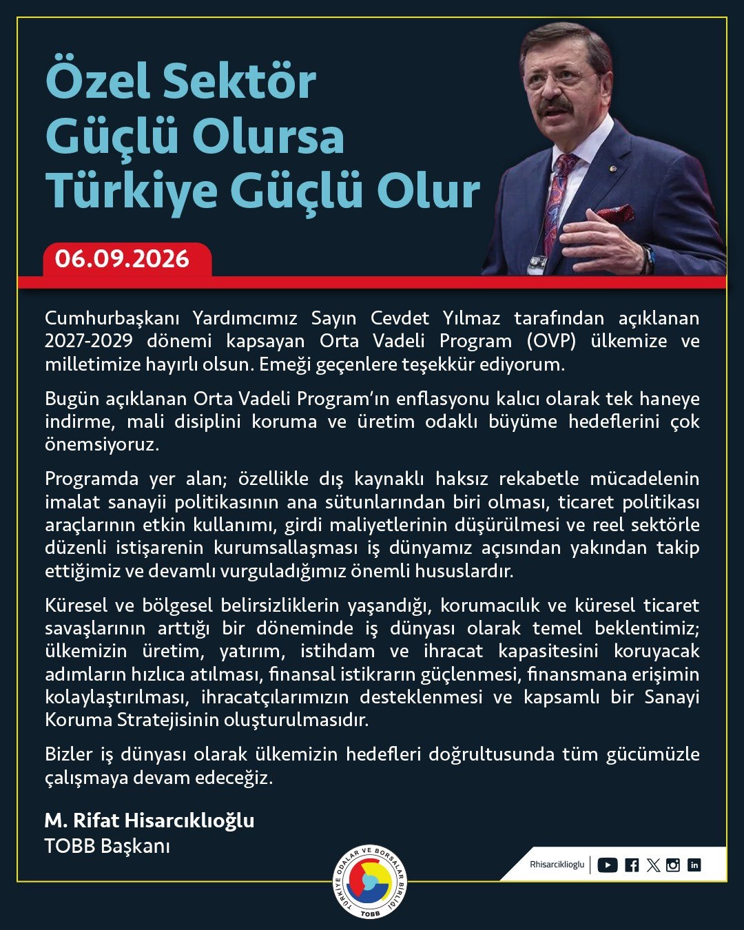 Özel Sektör Güçlü Olursa Türkiye Güçlü Olur