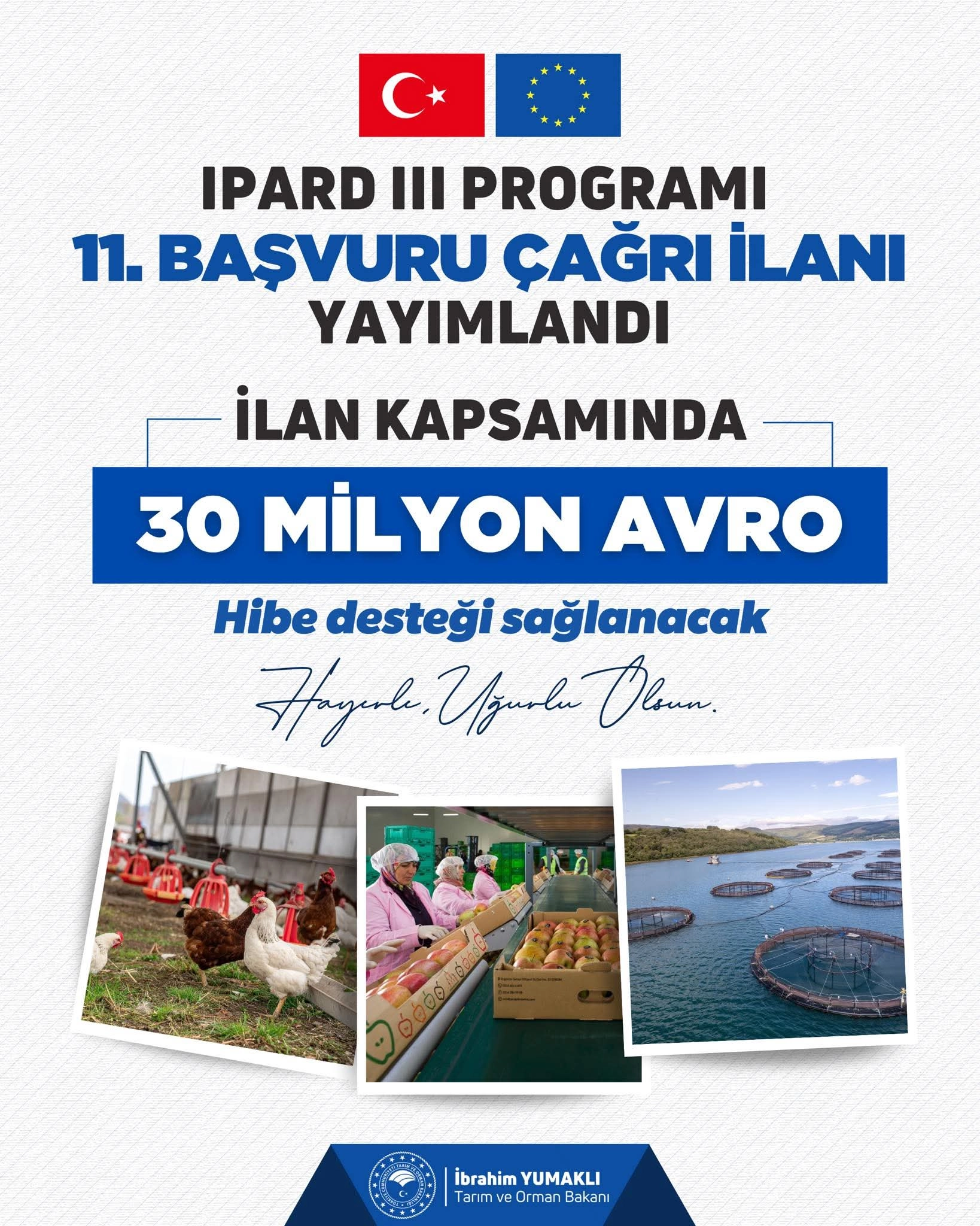 IPARD III Programı 11. Başvuru Çağrı İlanı 