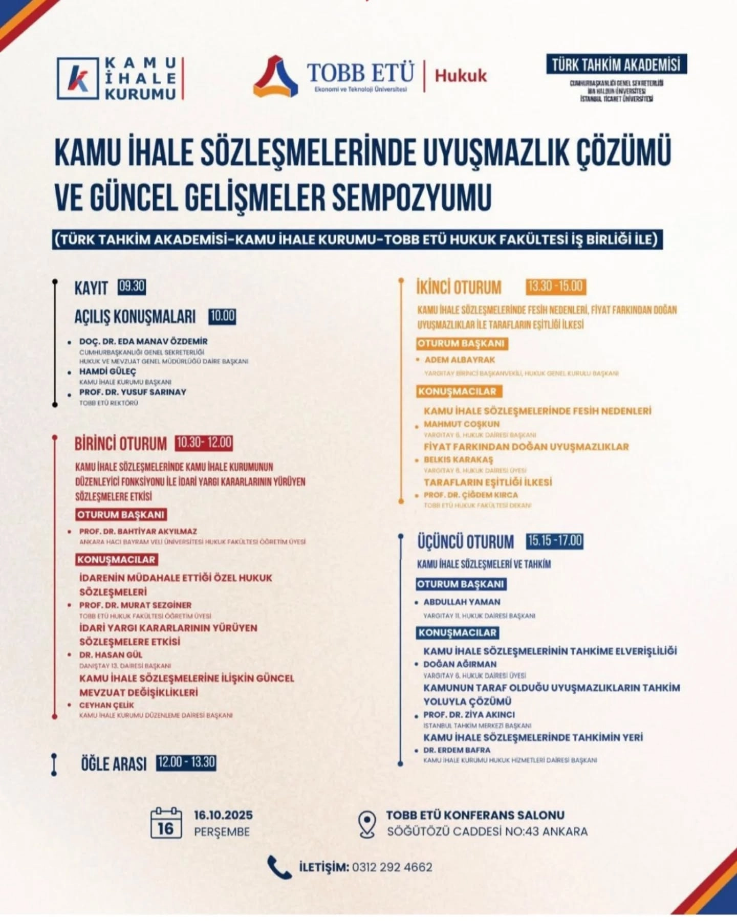 Kamu İhale Sözleşmelerinde Uyuşmazlık Çözümü ve Güncel Gelişmeler Sempozyumu
