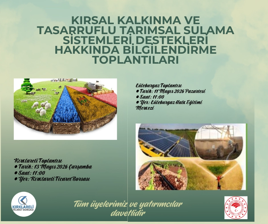 Kırsal Kalkınma ve Sulama Sistemleri Destekleri Bilgilendirme Toplantısı