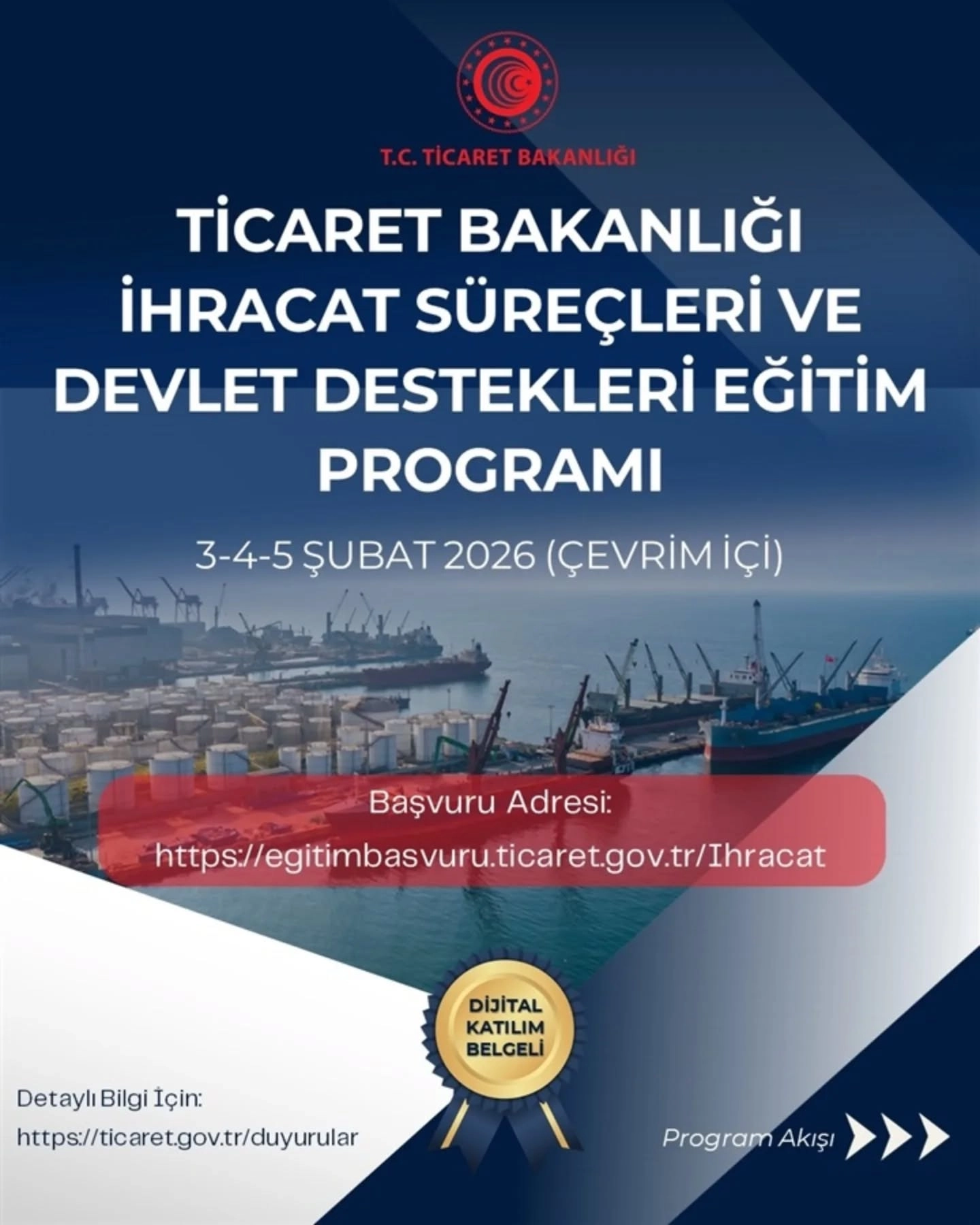 T.C. Ticaret Bakanlığı İhracat Süreçleri ve Devlet Destekleri Eğitim Programı