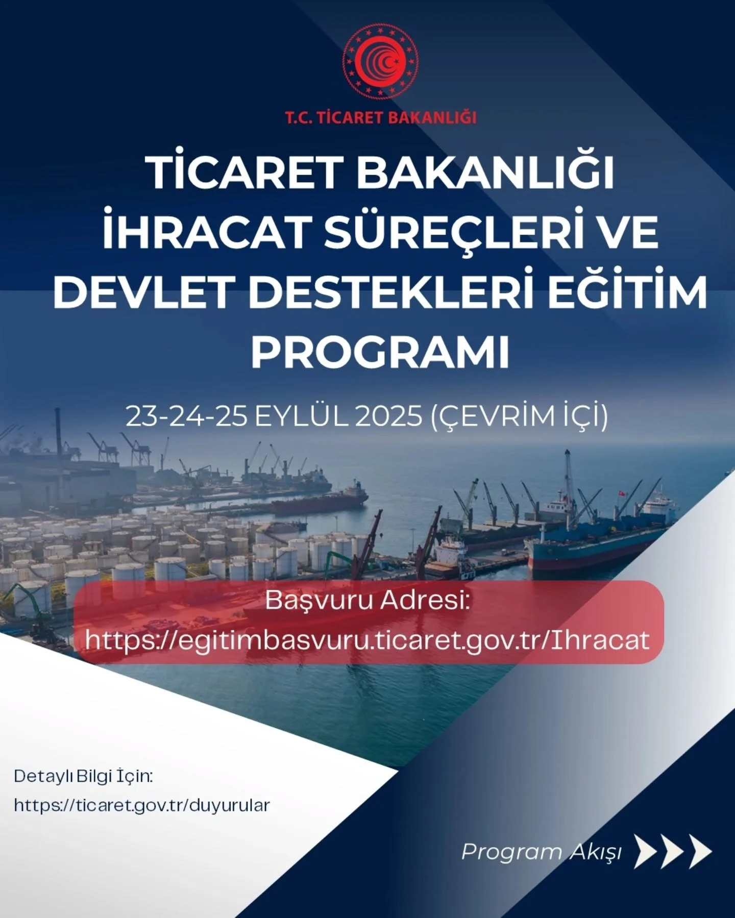 TİCARET BAKANLIĞI İHRACAT SÜREÇLERİ VE DEVLET DESTEKLERİ EĞİTİM PROGRAMI