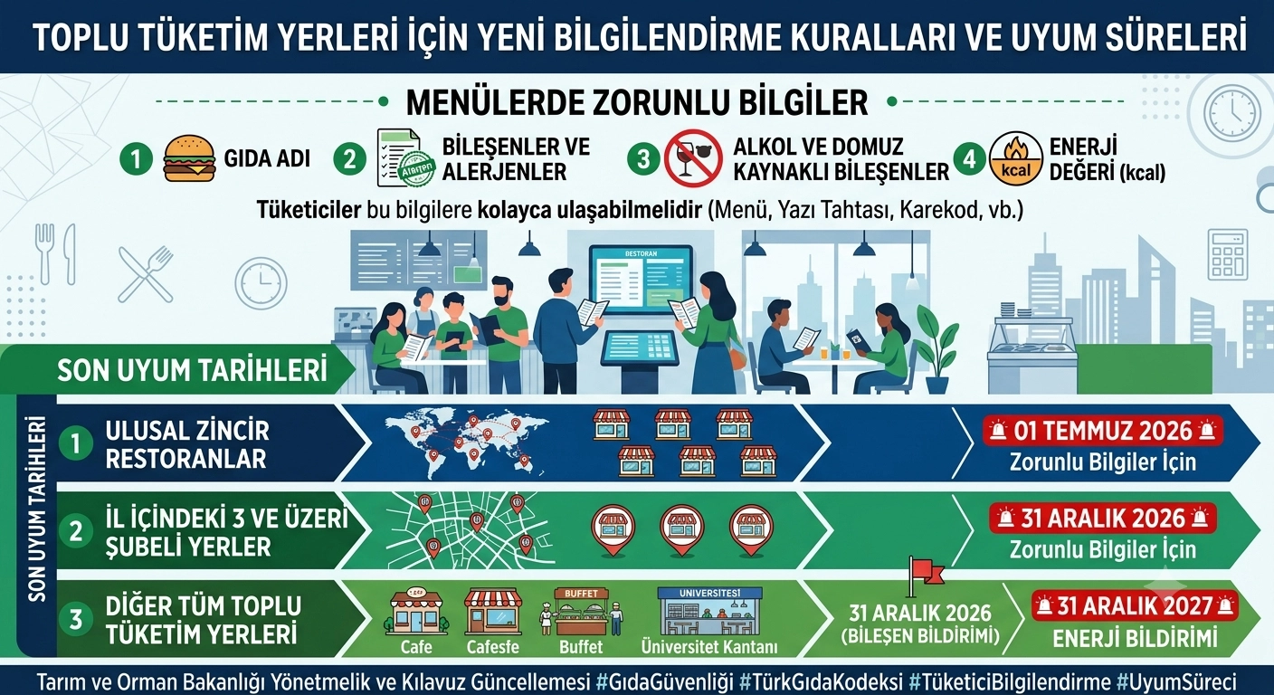 Türk Gıda Kodeksi Gıda Etiketleme ve Tüketicileri Bilgilendirme Yönetmeliği Uyum Süreleri 