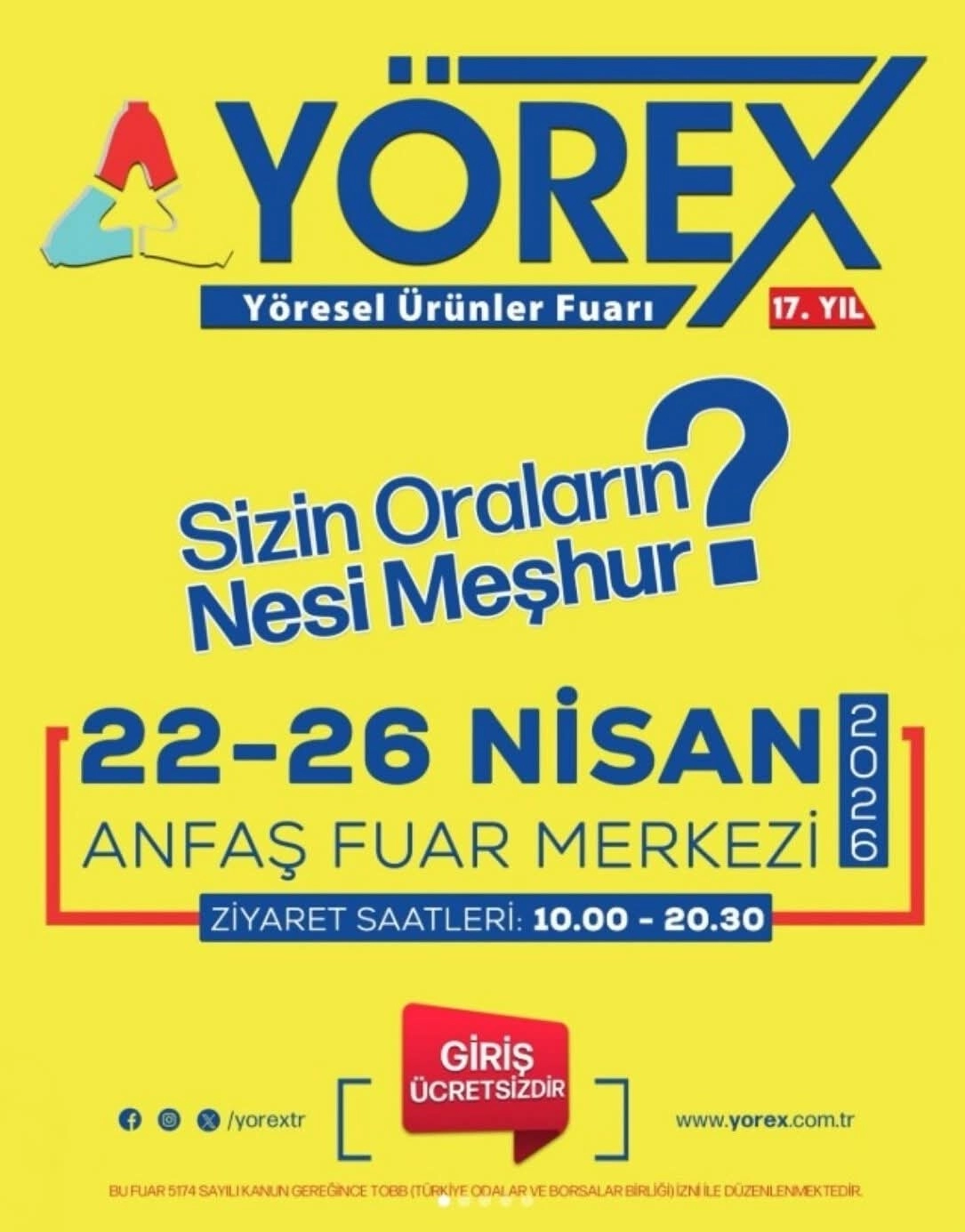 YÖREX 2026 Başlıyor: Anadolu’nun Lezzet ve Kültür Buluşması